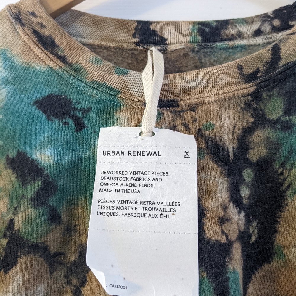 Urban Outfitters Blue/Brown Tie Dye Sweatshirt - Sz OS NWT! - Picture 4 of 4